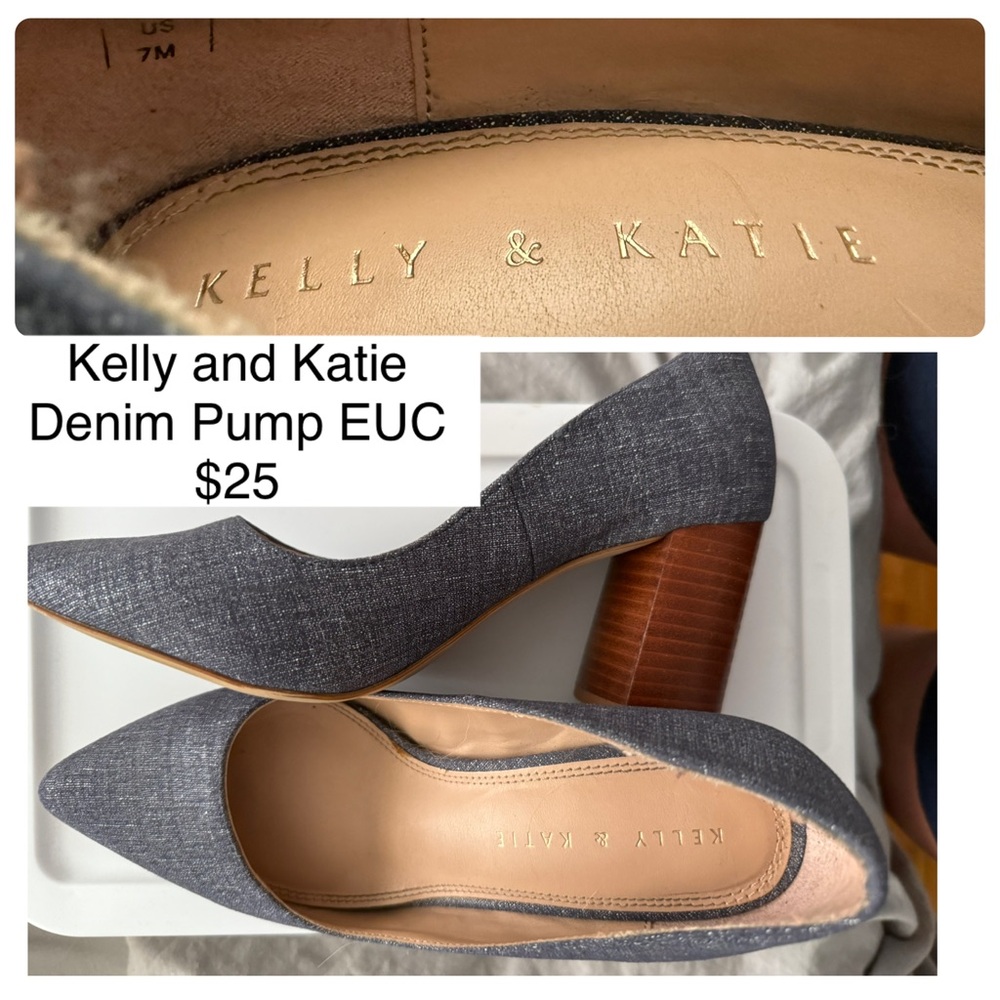 Kelly & Katie Charcoal Denim Heels